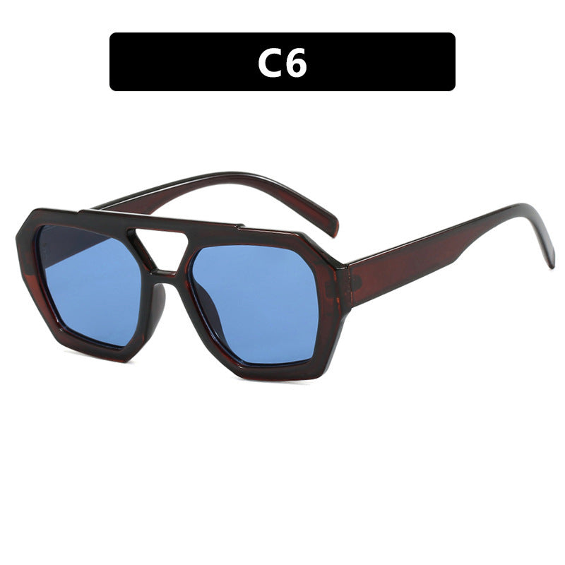 Lunettes irrégulières double pont – Influenceur