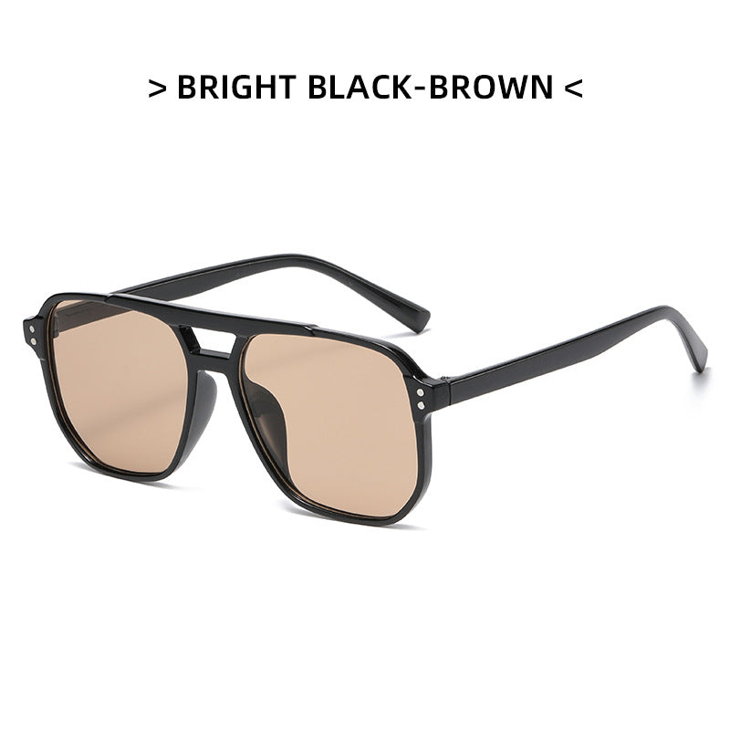 Lunettes rétro double pont grand cadre