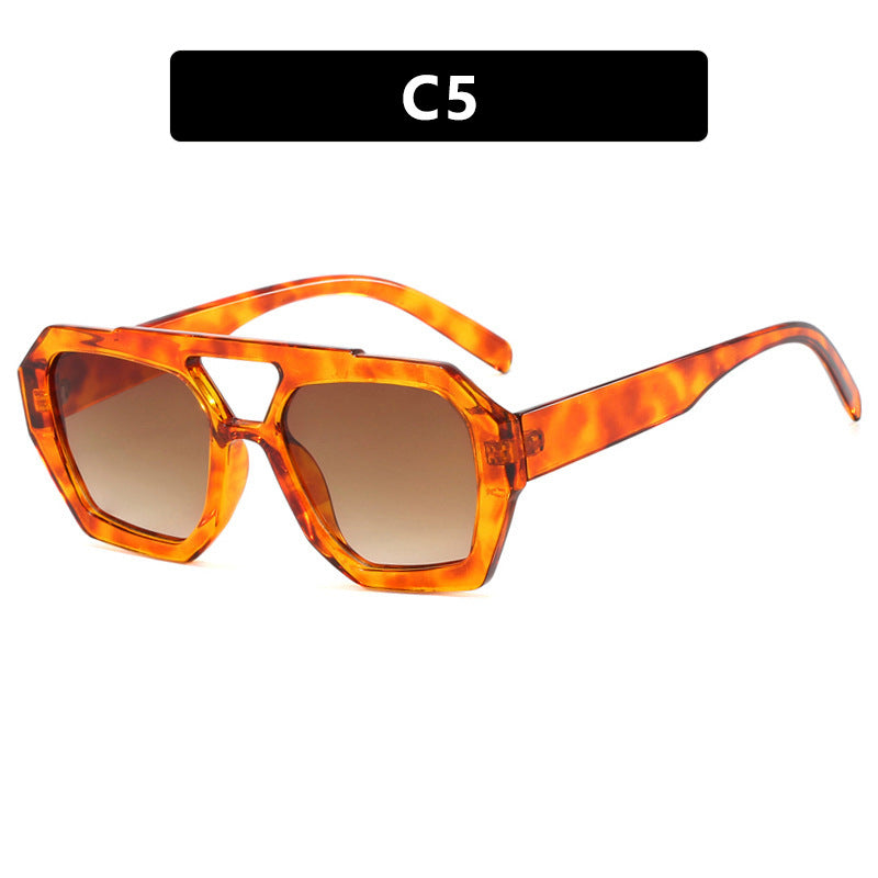 Lunettes irrégulières double pont – Influenceur
