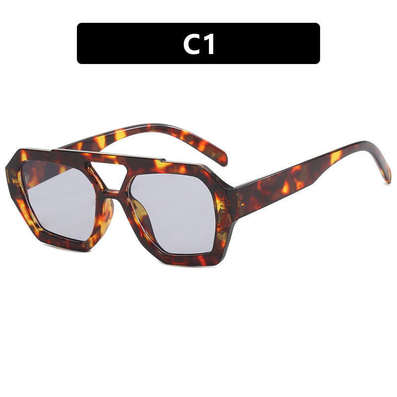 Lunettes irrégulières double pont – Influenceur