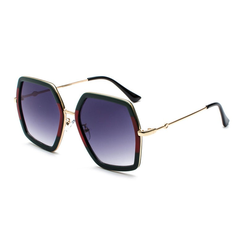 Lunettes de soleil grand cadre métal style Ins – Femme | LamyHome