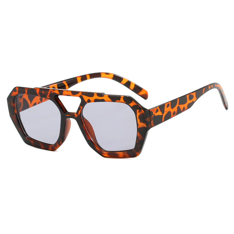 Lunettes irrégulières double pont – Influenceur