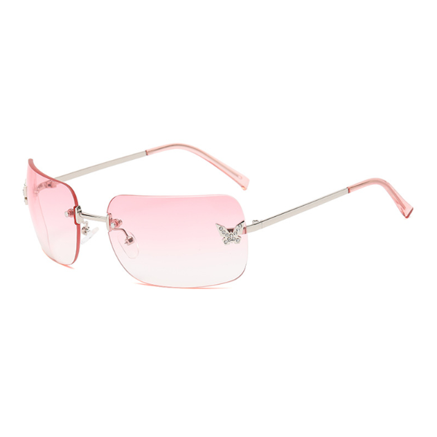Lunettes de soleil sans monture diamant carré UV400 – Mixte | LamyHome