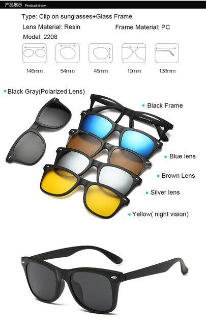 Lunettes de soleil magnétiques 5 verres interchangeables – Mixte | LamyHome