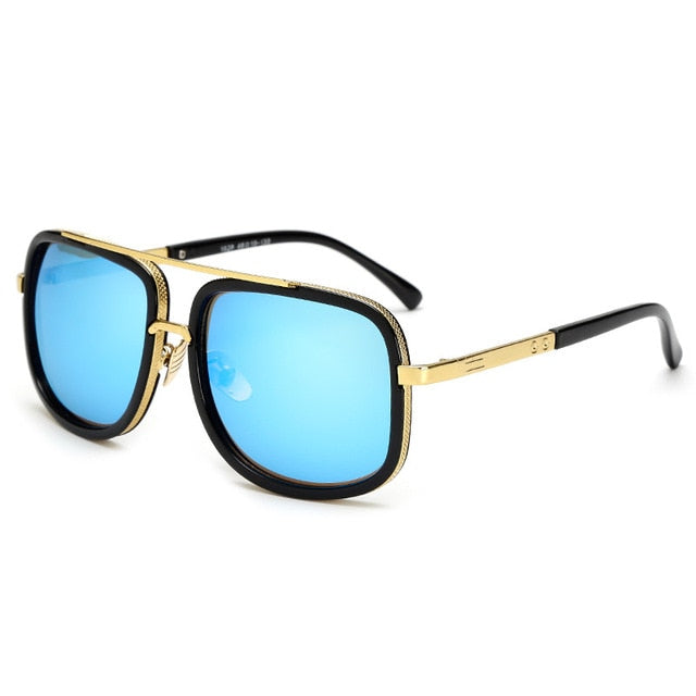 Lunettes de soleil carrées pilote miroir anti-reflet UV400 – Mixte | LamyHome