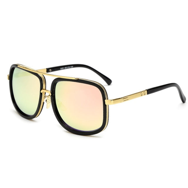 Lunettes de soleil carrées pilote miroir anti-reflet UV400 – Mixte | LamyHome