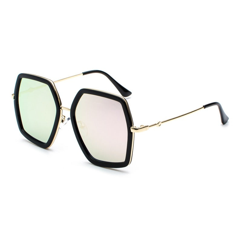 Lunettes de soleil grand cadre métal style Ins – Femme | LamyHome