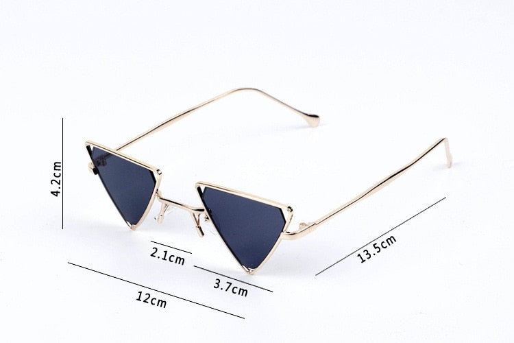 Lunettes de soleil enfant – Monture triangulaire dorée UV400 (3-9 ans)