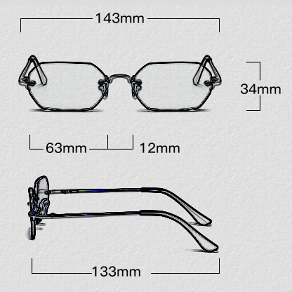 Lunettes de soleil punk octogonales sans monture – Femme | LamyHome
