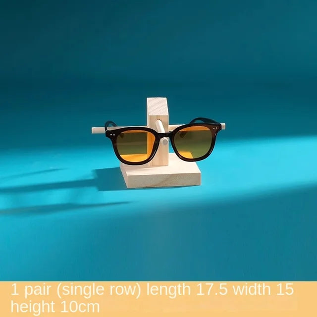 Présentoir à lunettes en bois massif – Rangement Élégant