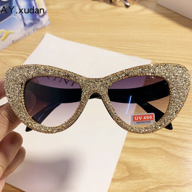 Lunettes de soleil oversize perles & cristaux – Soirée | Femme