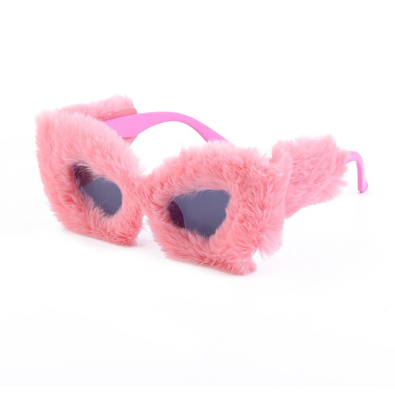 Lunettes de soleil œil de chat hiver à pompons – Tendance TikTok | Femme