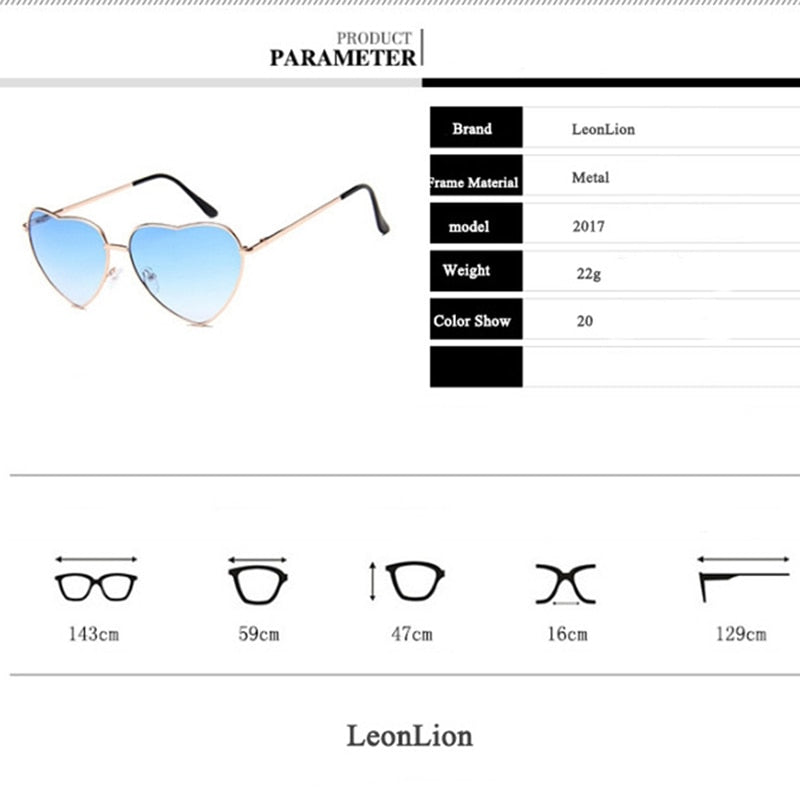Lunettes de soleil cœur dégradé tendance – Femme | LamyHome