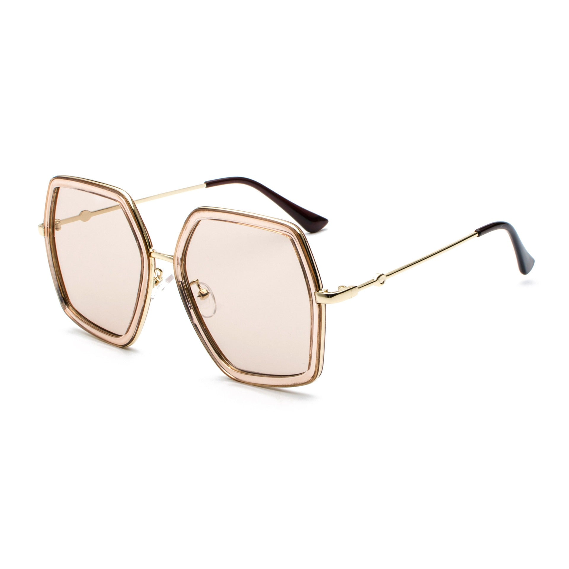 Lunettes de soleil grand cadre métal style Ins – Femme | LamyHome