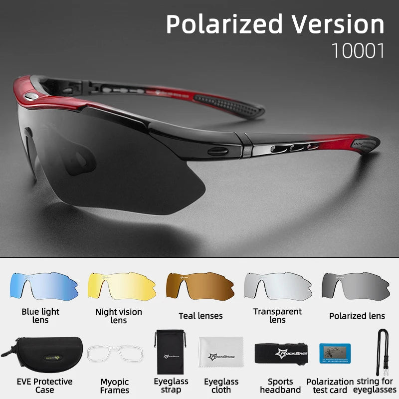 Lunettes de cyclisme 5 verres interchangeables UV400 | LamyHome